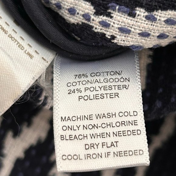 - ANN TAYLOR LOFT Faux Wrap Printer Blue and White MEDIUM   - B482 - Picture 6 of 6